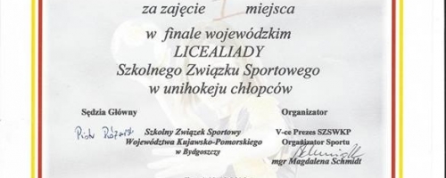 ZSN Gąsawa Mistrzem Województwa w Unihokeju-2018r.